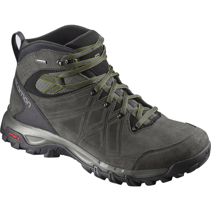 Buty Trekkingowe Męskie Salomon EVASION 2 MID LTR GTX® - Czarne - Polska (382-SOAVMZ)